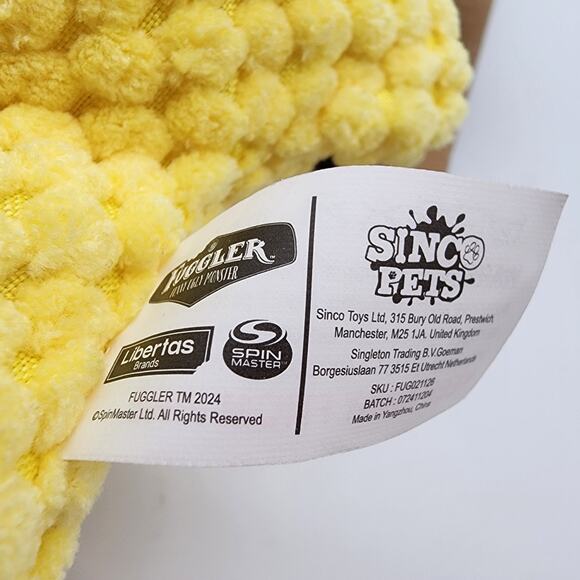 Yellow Fuggler Funny Ugly Monster Dog Toy Plush Pet Friendly Stitched Eyes - Picture 7 of 7